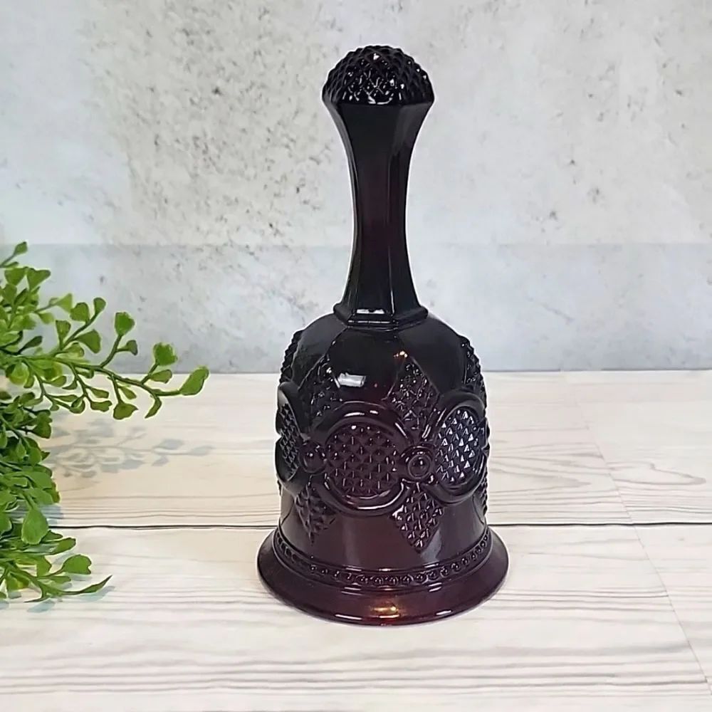 Avon Vintage Cape Cod Collection Ruby Red Glass Bell